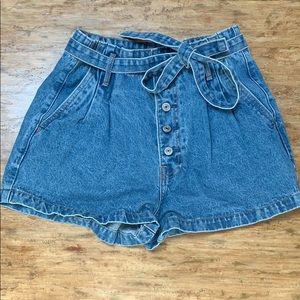 abercrombie & fitch jean shorts
